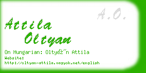 attila oltyan business card